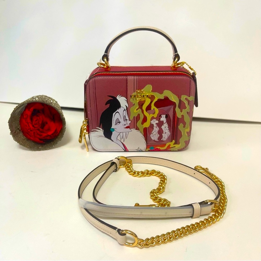Coach Disney X Coach Box Crossbody With Cruella Motif - New With Tag- Reemoly